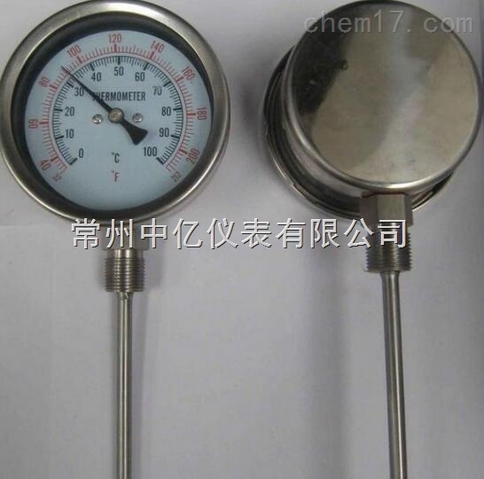 不(bú)鏽鋼雙金屬WSS-313徑向(xiàng)型雙金屬溫度計(jì)廠家