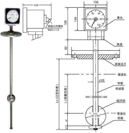 UQK-2型磁(ci)浮球液位計/B本安(ān)防爆型